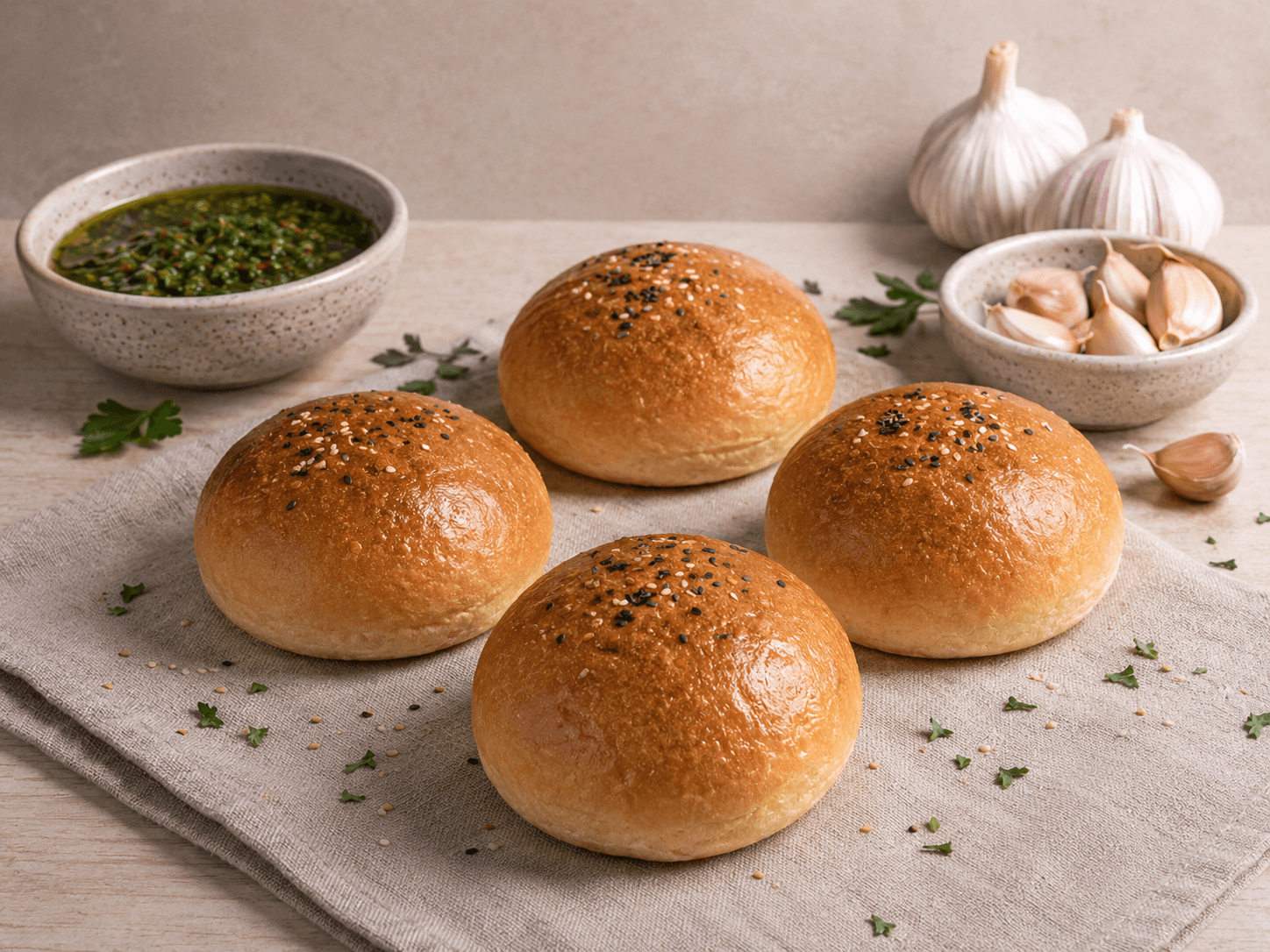 Pan de Hamburguesa de masa madre